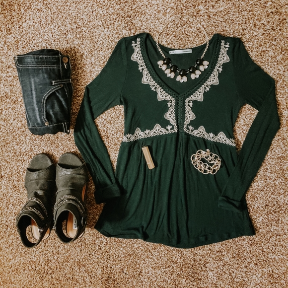 Maurices Tops - Maurices Women's Babydoll Long Sleeve Top